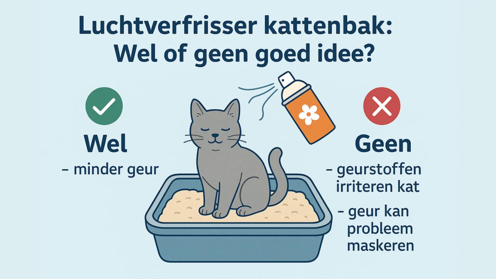 Luchtverfrisser bij de kattenbak: wel of geen goed idee?