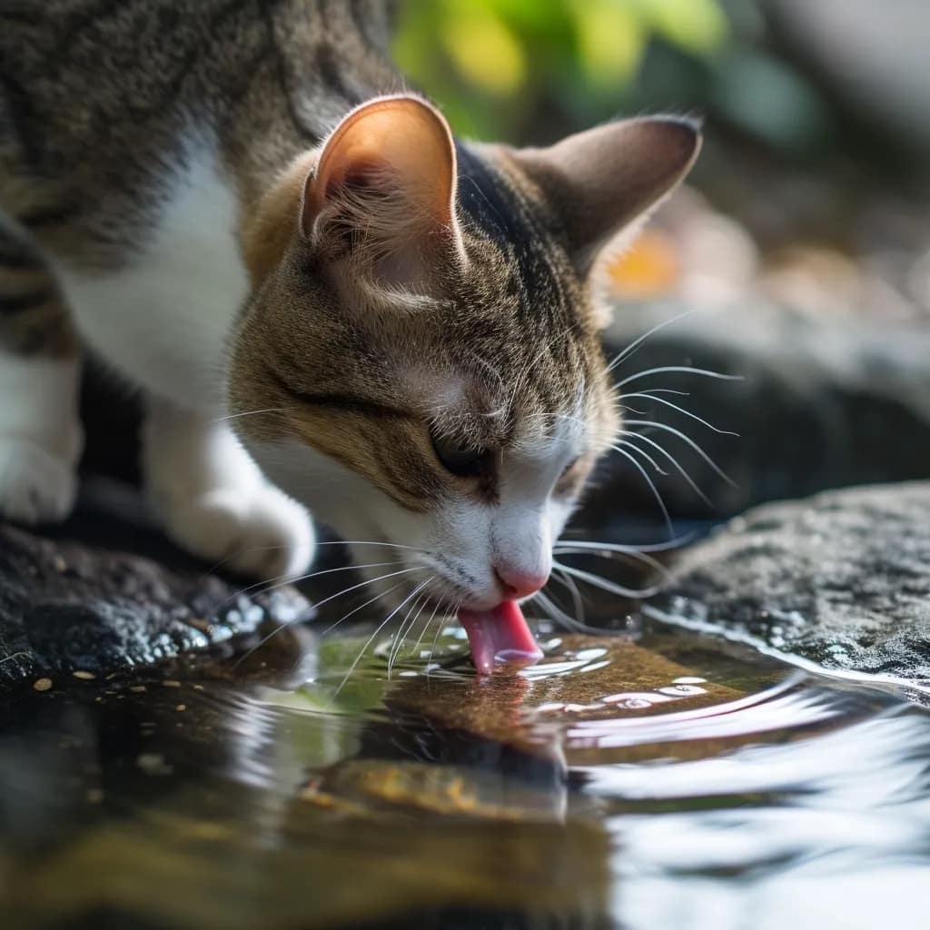 Waarom katten van stromend water houden (en niet van nat worden)