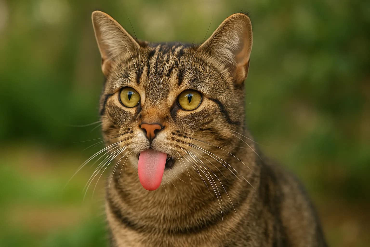 Waarom steken katten hun tongen uit?